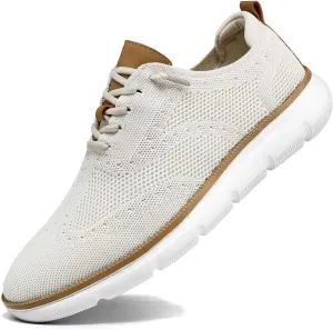 Men's Casual Fashion Sneakers Dress Oxfords Business Walking Shoes Mesh Work Comfortable Lightweight Soft Sole