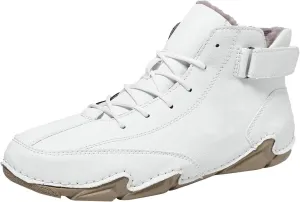 Men's Casual Leather Fashion Sneakers Ankle Chukka Boots Slip On Lightweight Loafers Walking Driving Shoes