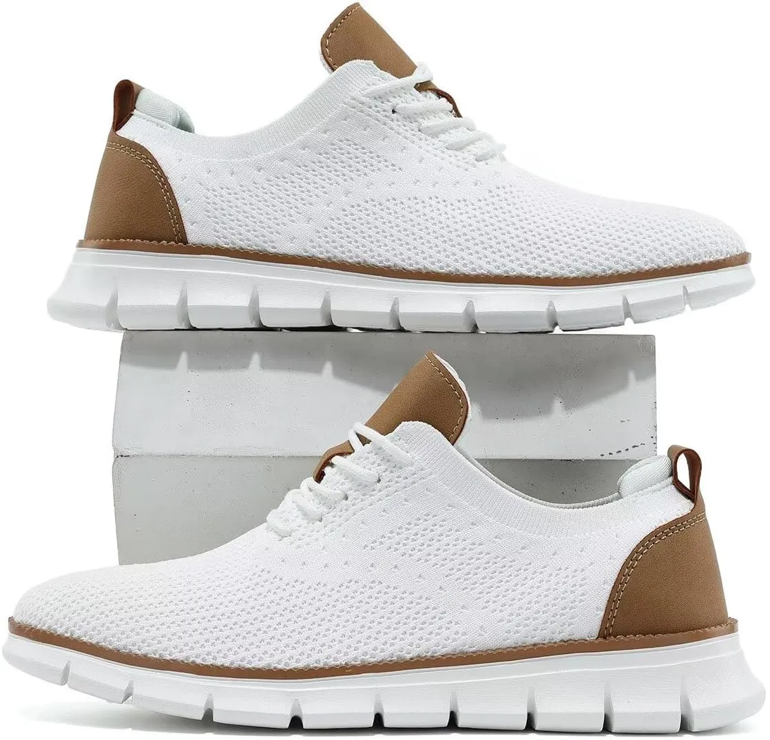 Men's Casual Oxfords Shoes Fashion Mesh Business Walking Work Dress Sneakers Comfortable Lightweight