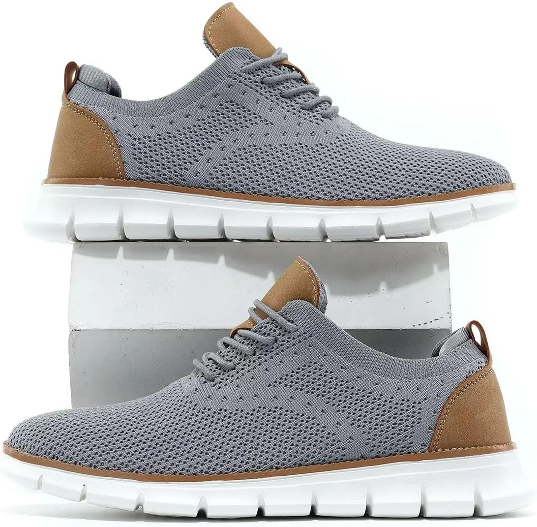 Men's Casual Oxfords Shoes Fashion Mesh Business Walking Work Dress Sneakers Comfortable Lightweight