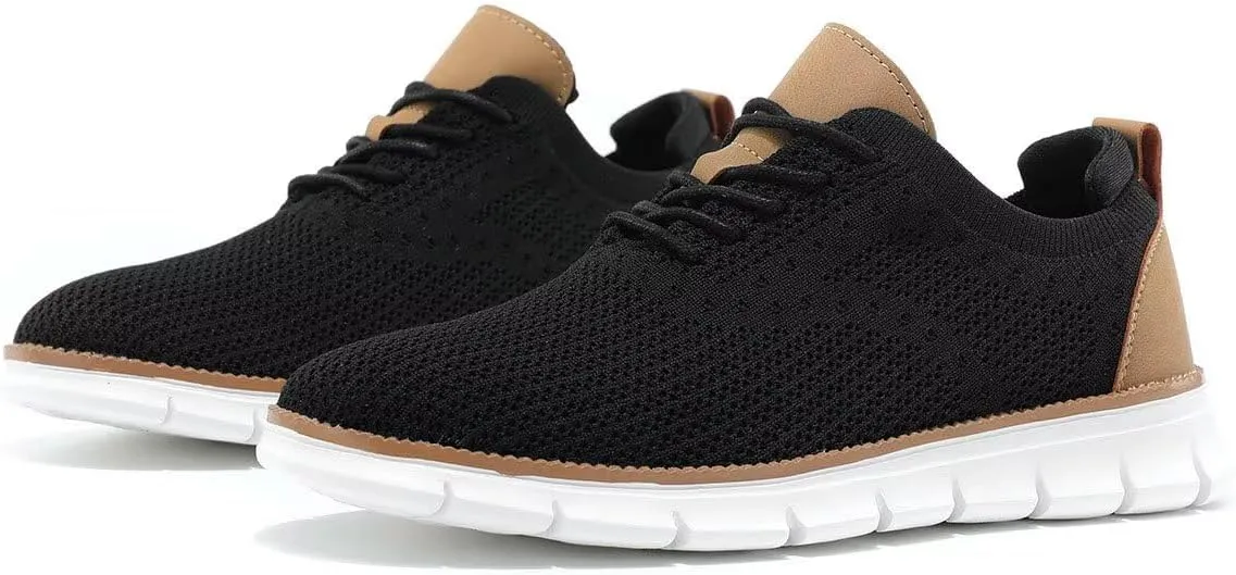 Men's Casual Oxfords Shoes Fashion Mesh Business Walking Work Dress Sneakers Comfortable Lightweight