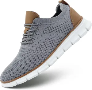 Men's Casual Oxfords Shoes Fashion Mesh Business Walking Work Dress Sneakers Comfortable Lightweight
