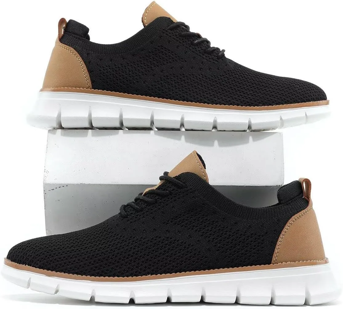 Men's Casual Oxfords Shoes Fashion Mesh Business Walking Work Dress Sneakers Comfortable Lightweight
