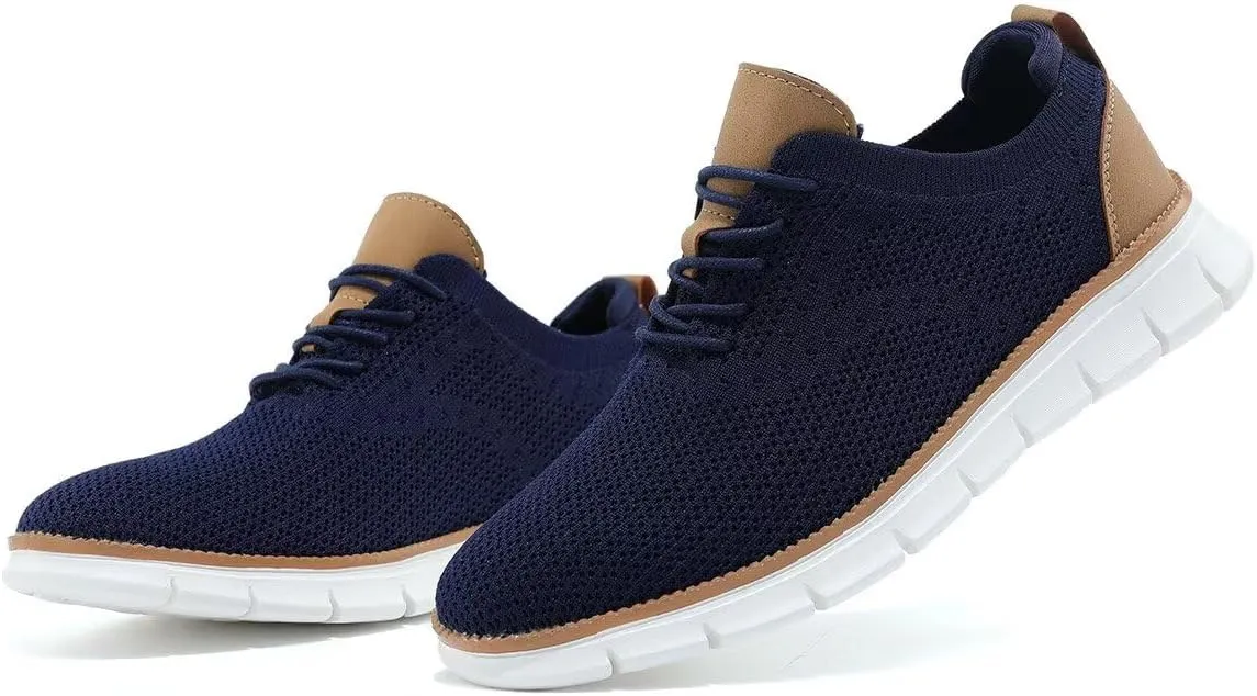 Men's Casual Oxfords Shoes Fashion Mesh Business Walking Work Dress Sneakers Comfortable Lightweight