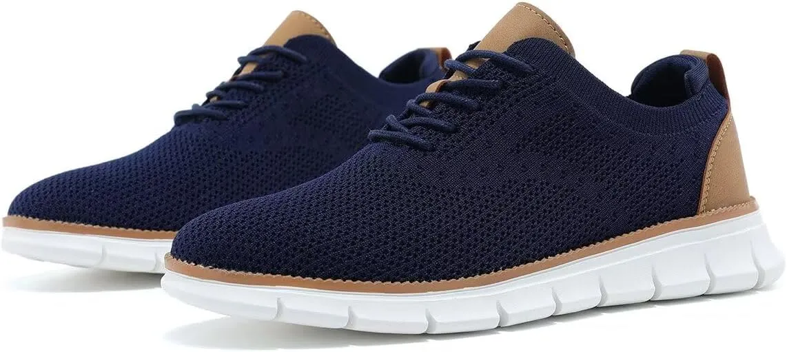 Men's Casual Oxfords Shoes Fashion Mesh Business Walking Work Dress Sneakers Comfortable Lightweight