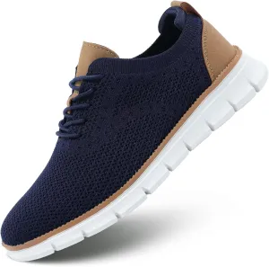 Men's Casual Oxfords Shoes Fashion Mesh Business Walking Work Dress Sneakers Comfortable Lightweight
