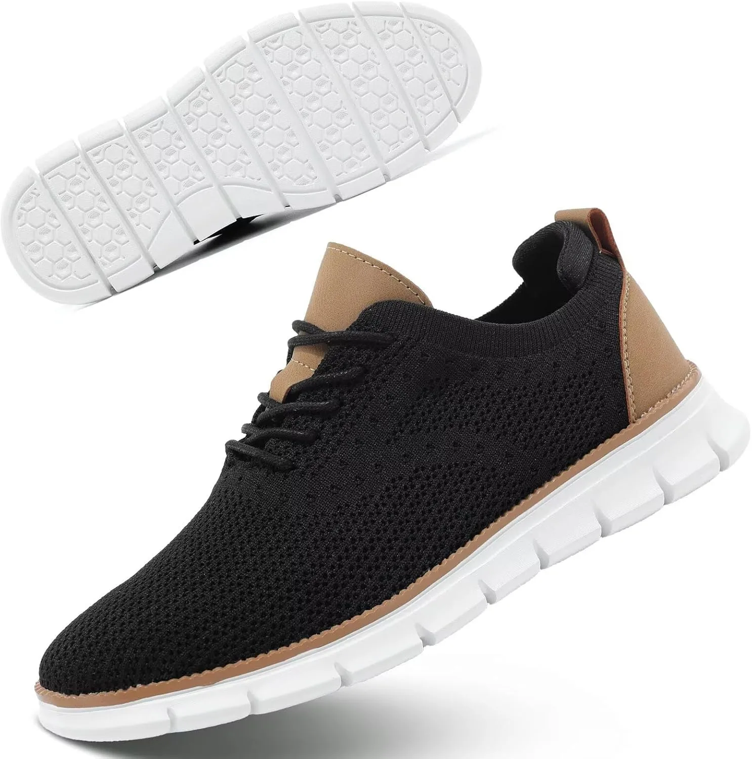 Men's Casual Oxfords Shoes Fashion Mesh Business Walking Work Dress Sneakers Comfortable Lightweight