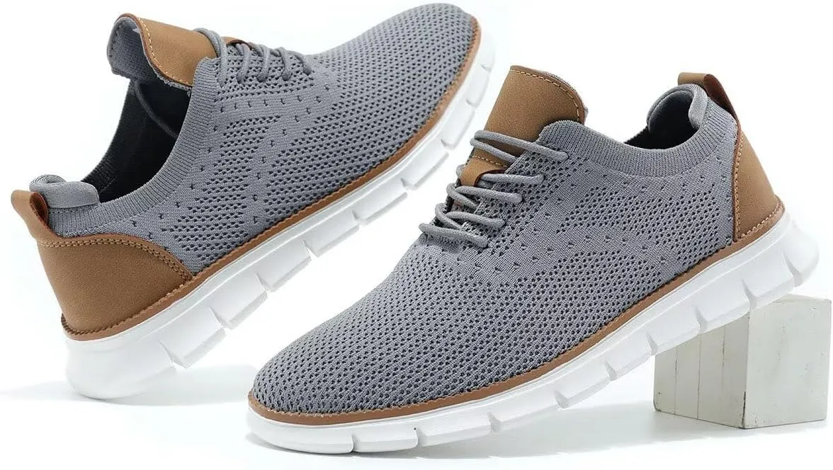 Men's Casual Oxfords Shoes Fashion Mesh Business Walking Work Dress Sneakers Comfortable Lightweight