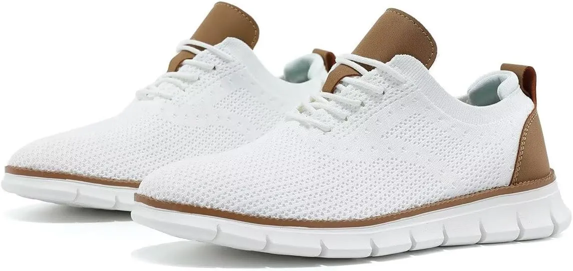 Men's Casual Oxfords Shoes Fashion Mesh Business Walking Work Dress Sneakers Comfortable Lightweight