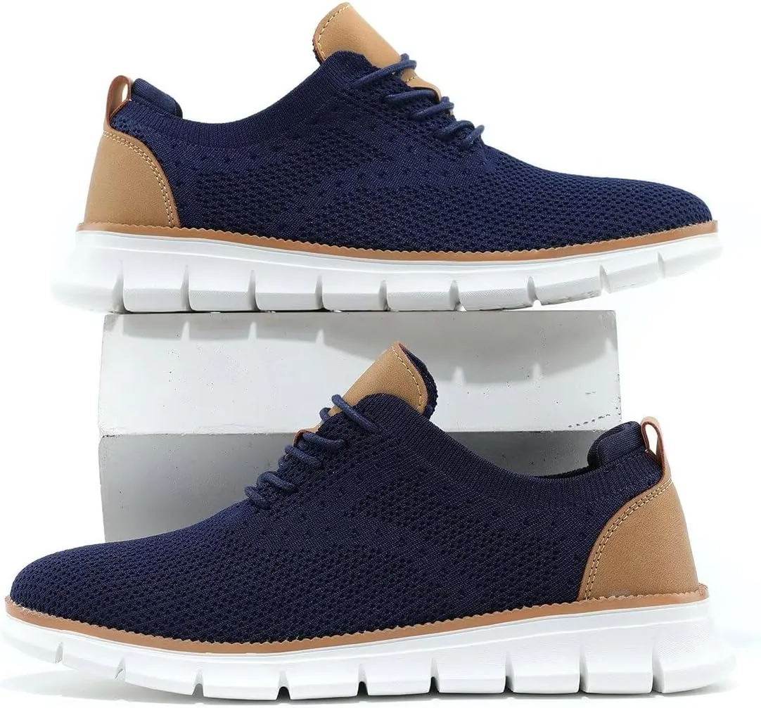 Men's Casual Oxfords Shoes Fashion Mesh Business Walking Work Dress Sneakers Comfortable Lightweight