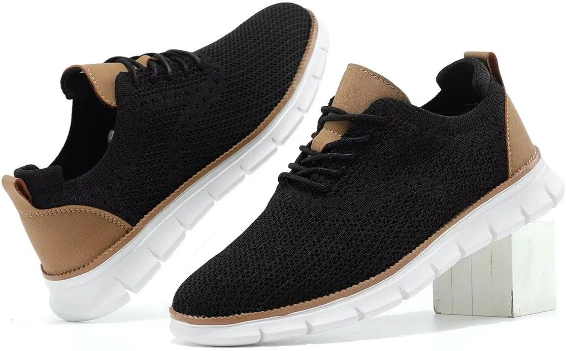 Men's Casual Oxfords Shoes Fashion Mesh Business Walking Work Dress Sneakers Comfortable Lightweight
