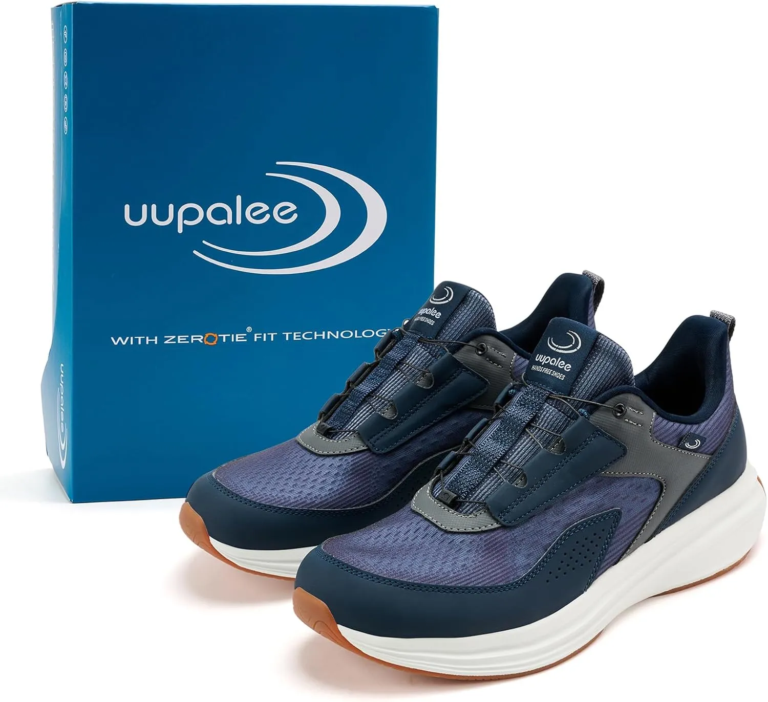 Men's Hands Free Shoes – Slip-On Sneakers with Innovative Design No-Tie Laces No-Bend Convenience Walking Shoes for Men