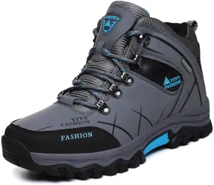 Mens Hiking Boots Non-Slip Outdoor Mid Top Ankle Boot Breathable Hiker Camping Trekking Shoes