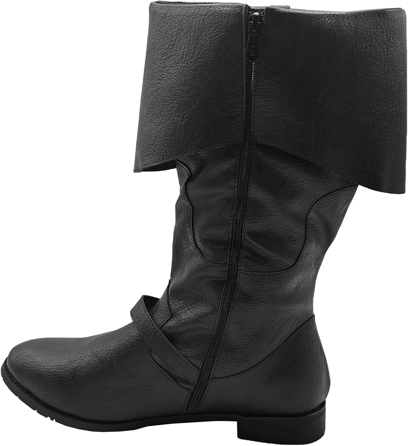 Men's Medieval Boots Renaissance Pirate Costume Boots Faux Leather Boots Halloween Viking Cosplay Shoes