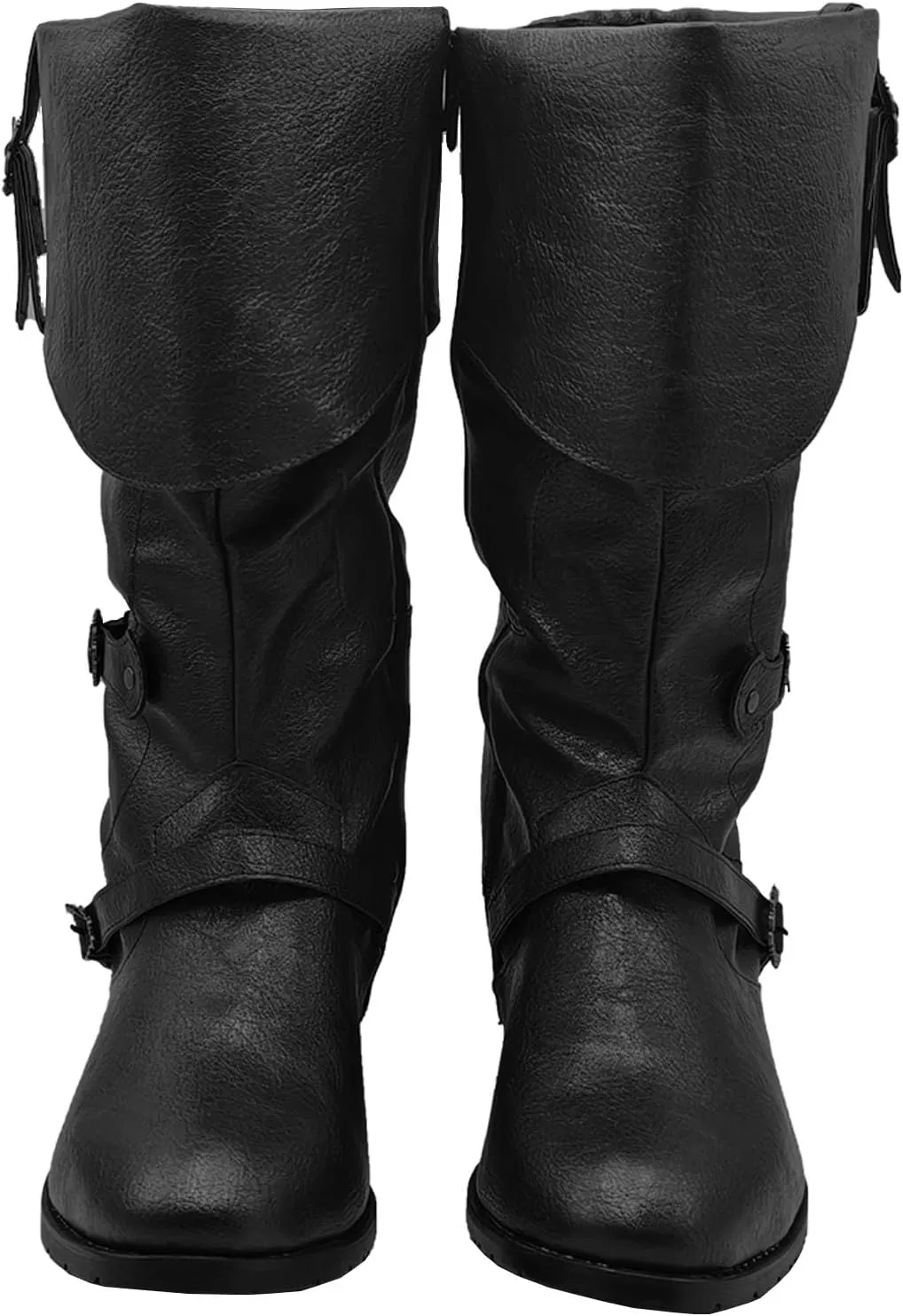 Men's Medieval Boots Renaissance Pirate Costume Boots Faux Leather Boots Halloween Viking Cosplay Shoes