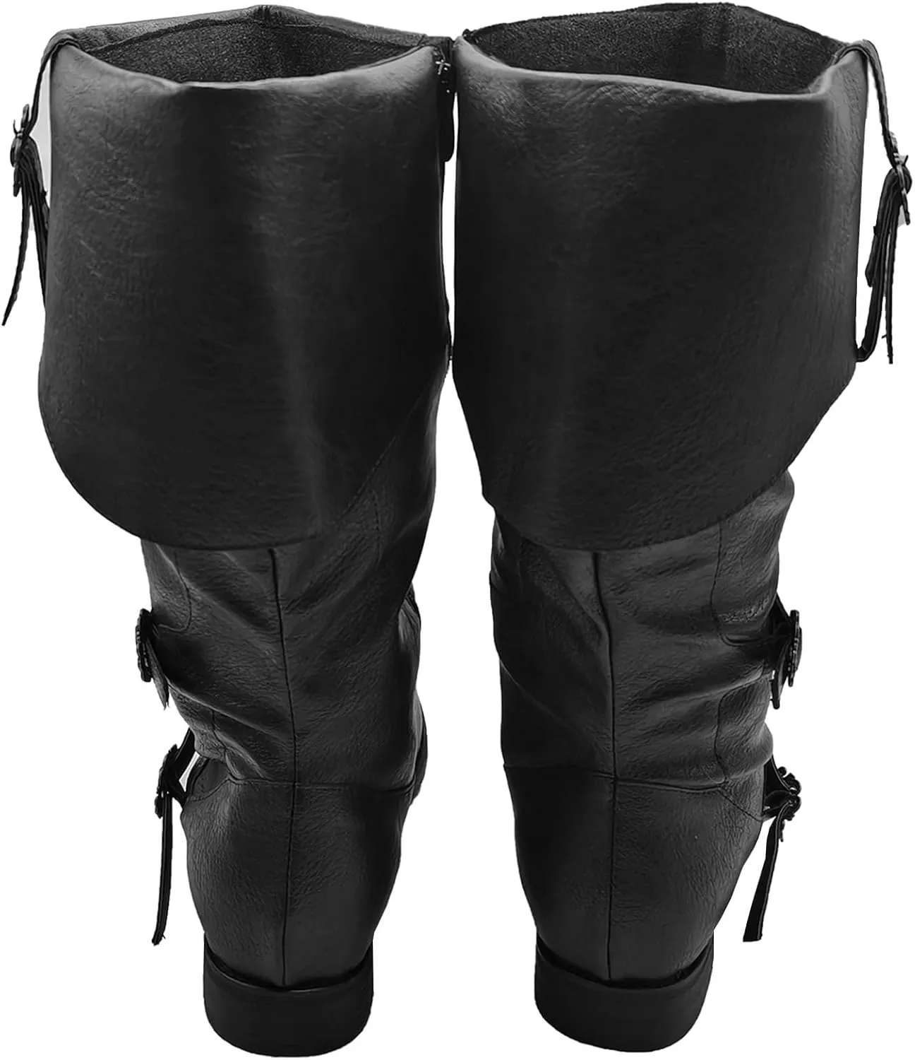 Men's Medieval Boots Renaissance Pirate Costume Boots Faux Leather Boots Halloween Viking Cosplay Shoes