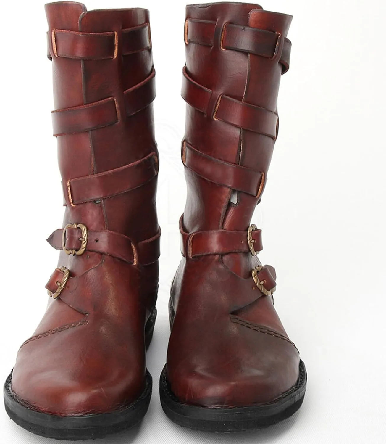 Men's Medieval Renaissance Pirate Boots Halloween Vintage Viking Gothic Cosplay Boots Shoes
