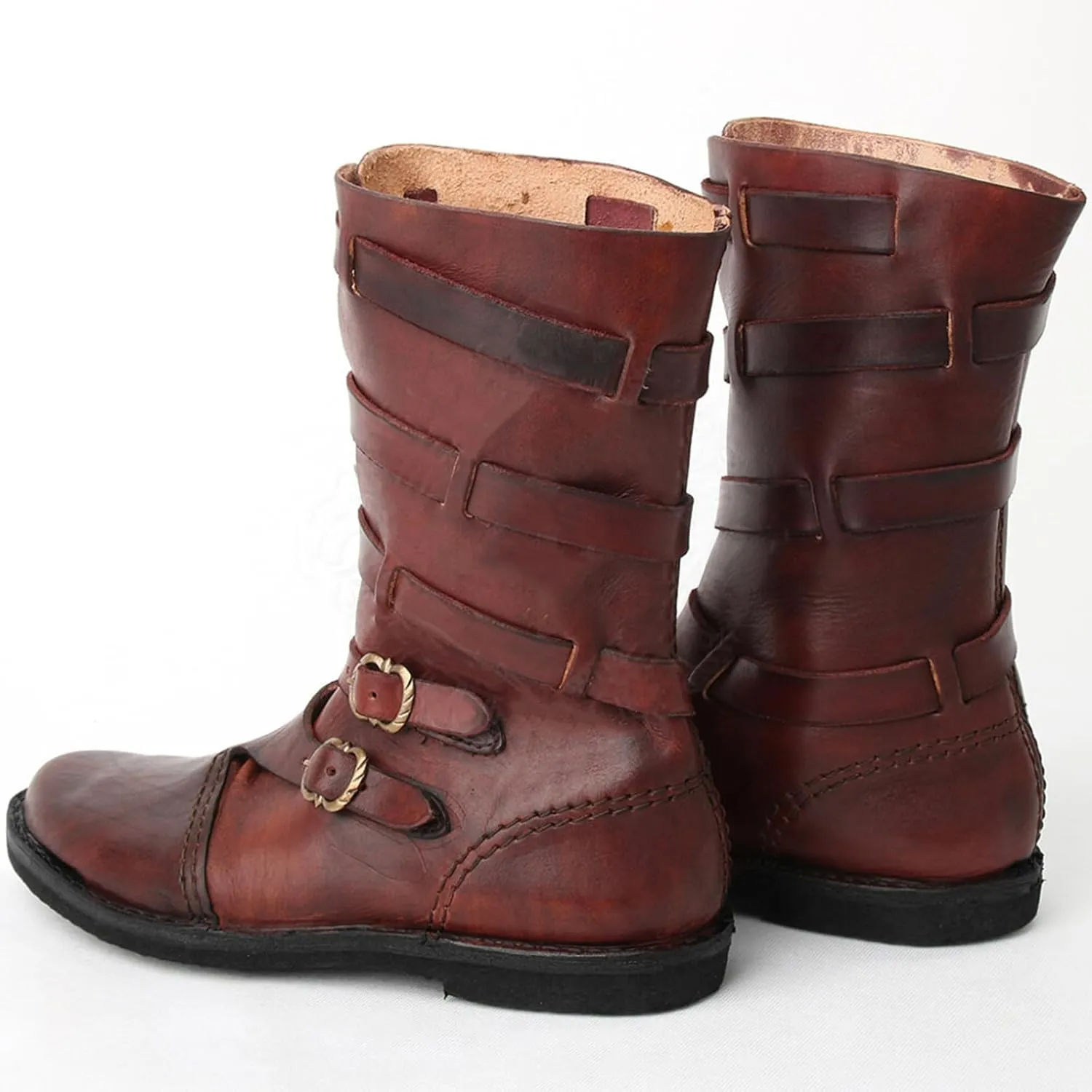 Men's Medieval Renaissance Pirate Boots Halloween Vintage Viking Gothic Cosplay Boots Shoes