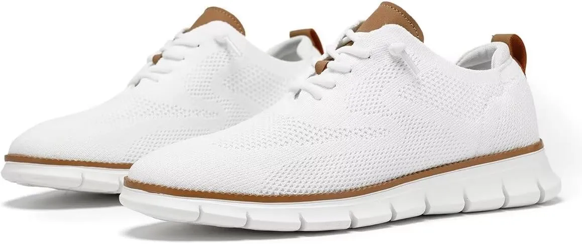 Men's Oxfords Business Shoes Fashion Mesh Casual Dress Walking Sneakers Comfortable Lightweight Soft Sole