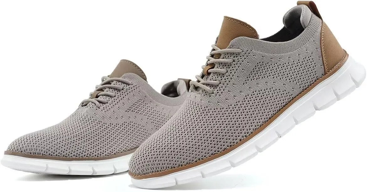 Men's Oxfords Business Shoes Fashion Mesh Casual Dress Walking Sneakers Comfortable Lightweight Soft Sole