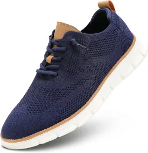 Men's Oxfords Business Shoes Fashion Mesh Casual Dress Walking Sneakers Comfortable Lightweight Soft Sole