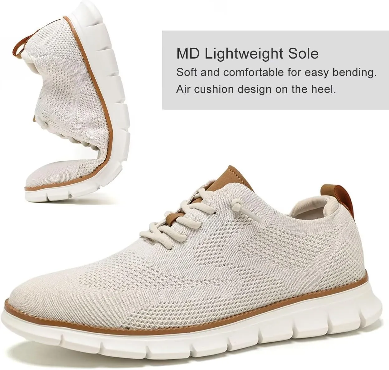 Men's Oxfords Business Shoes Fashion Mesh Casual Dress Walking Sneakers Comfortable Lightweight Soft Sole