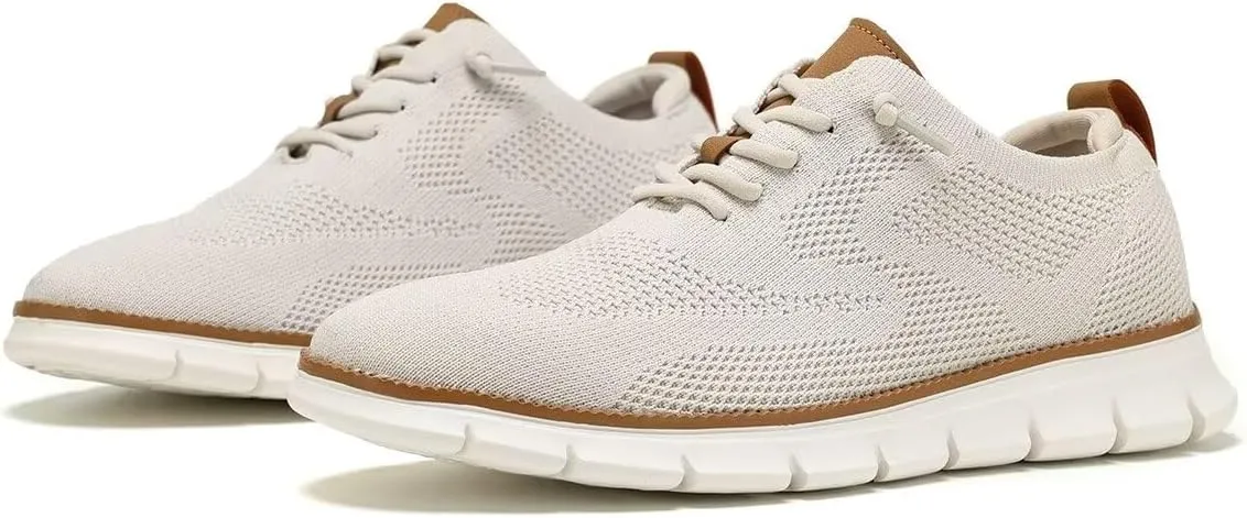 Men's Oxfords Business Shoes Fashion Mesh Casual Dress Walking Sneakers Comfortable Lightweight Soft Sole