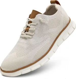 Men's Oxfords Business Shoes Fashion Mesh Casual Dress Walking Sneakers Comfortable Lightweight Soft Sole