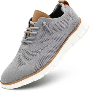Men's Oxfords Business Shoes Fashion Mesh Casual Dress Walking Sneakers Comfortable Lightweight Soft Sole