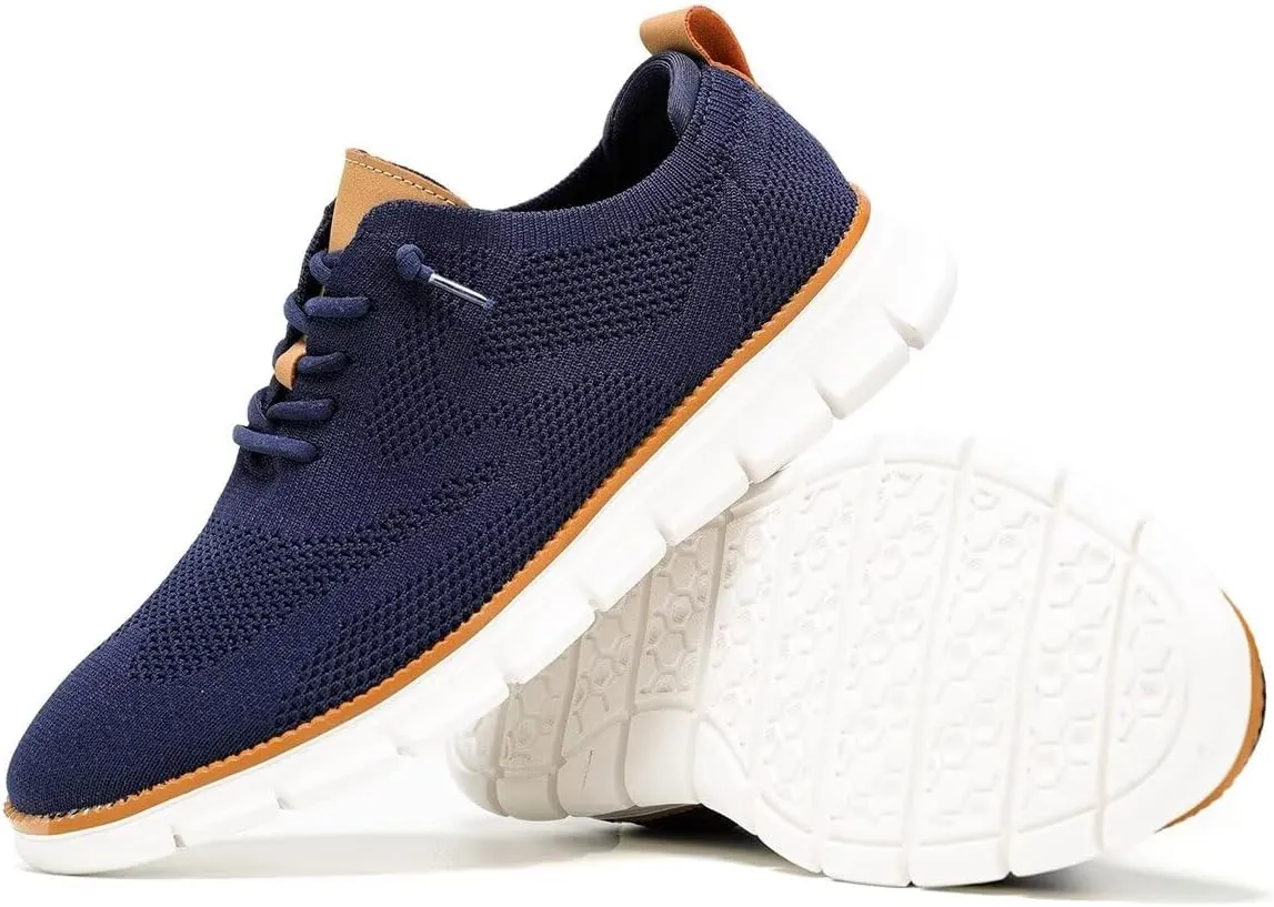 Men's Oxfords Business Shoes Fashion Mesh Casual Dress Walking Sneakers Comfortable Lightweight Soft Sole