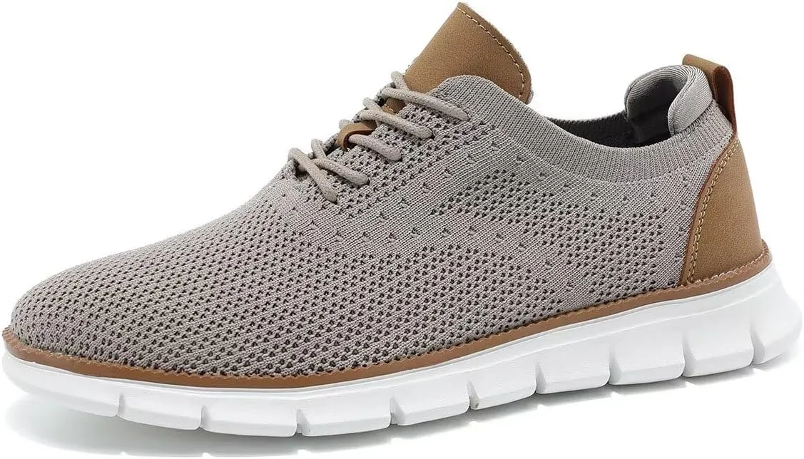 Men's Oxfords Business Shoes Fashion Mesh Casual Dress Walking Sneakers Comfortable Lightweight Soft Sole