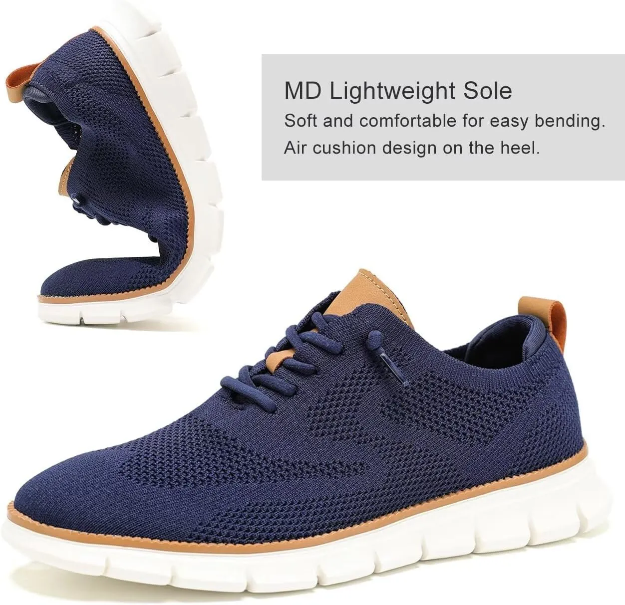 Men's Oxfords Business Shoes Fashion Mesh Casual Dress Walking Sneakers Comfortable Lightweight Soft Sole