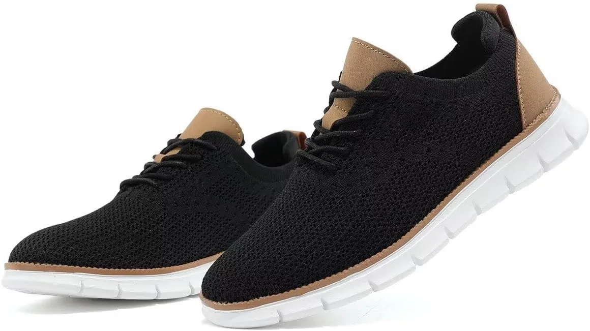 Men's Oxfords Business Shoes Fashion Mesh Casual Dress Walking Sneakers Comfortable Lightweight Soft Sole