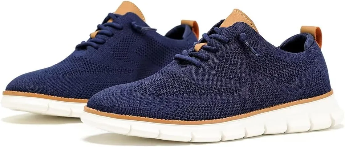 Men's Oxfords Business Shoes Fashion Mesh Casual Dress Walking Sneakers Comfortable Lightweight Soft Sole