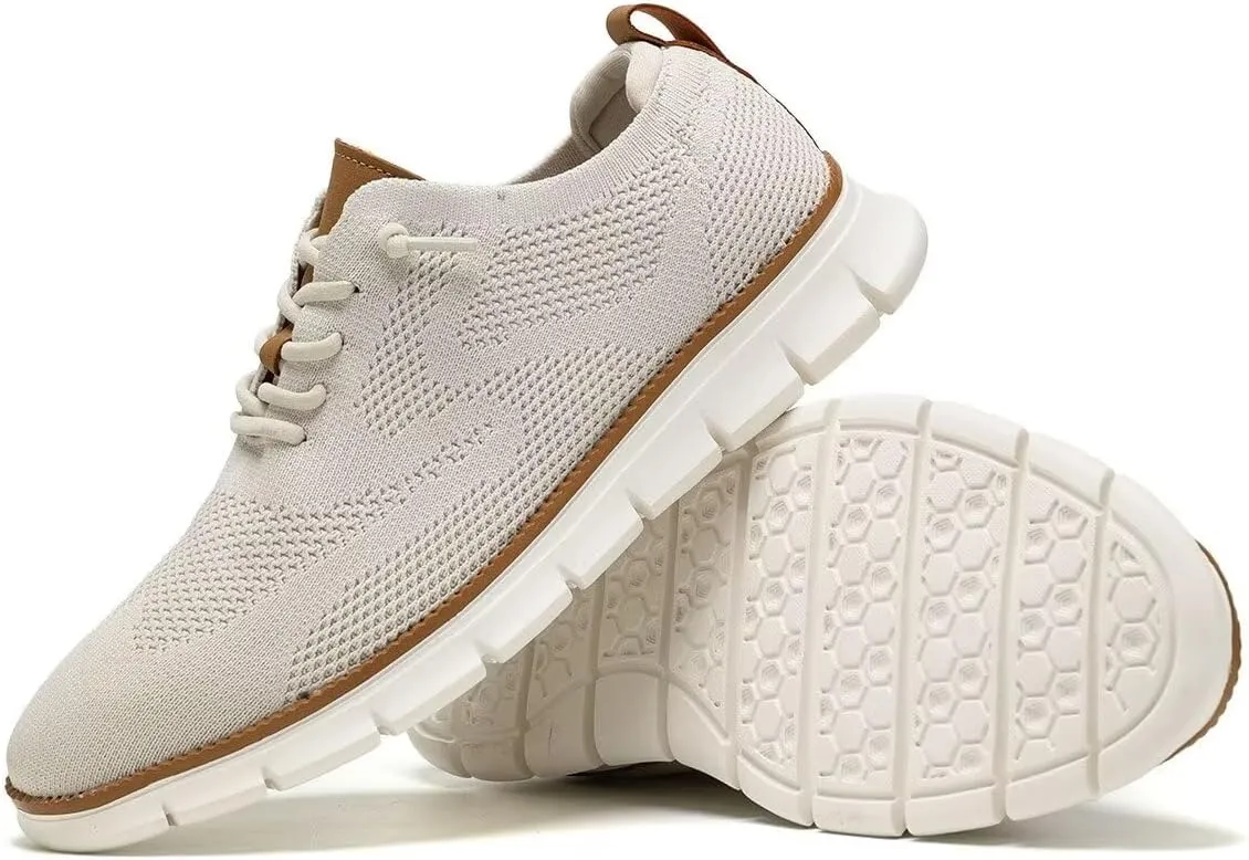Men's Oxfords Business Shoes Fashion Mesh Casual Dress Walking Sneakers Comfortable Lightweight Soft Sole