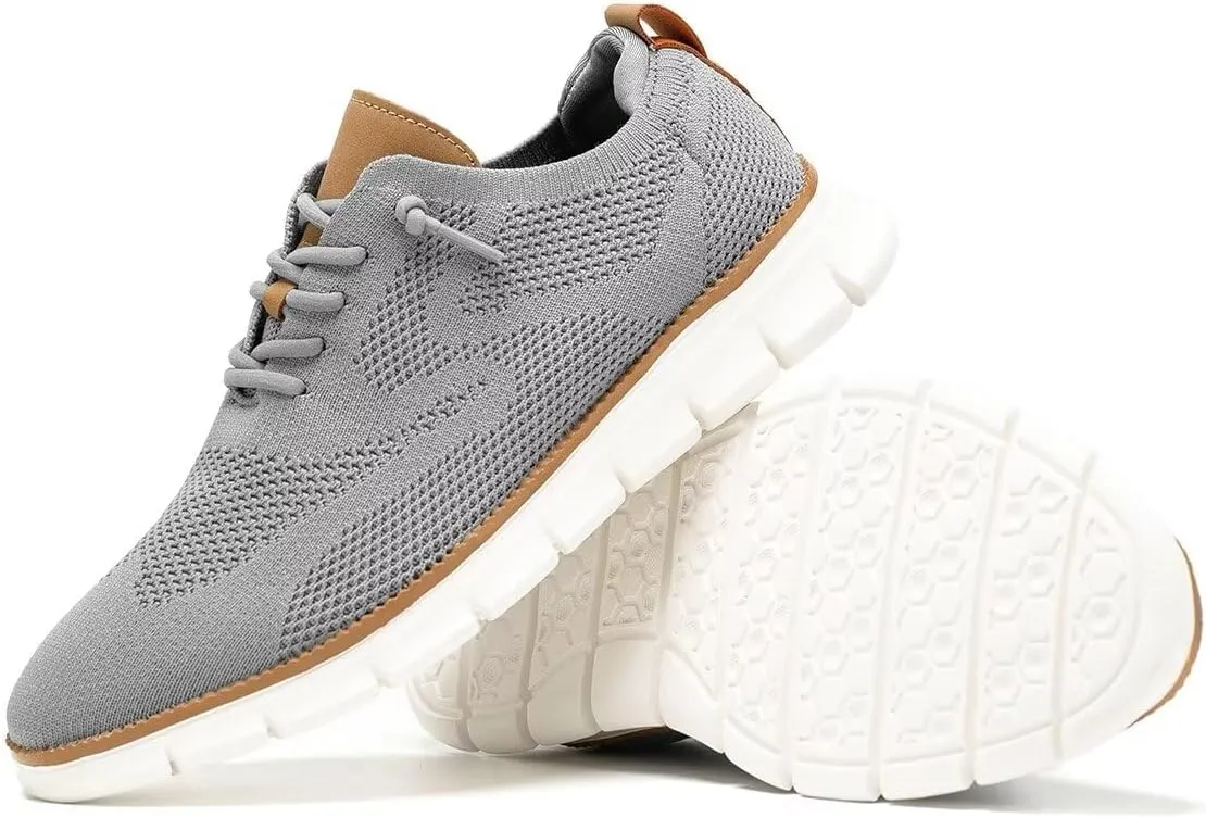 Men's Oxfords Business Shoes Fashion Mesh Casual Dress Walking Sneakers Comfortable Lightweight Soft Sole