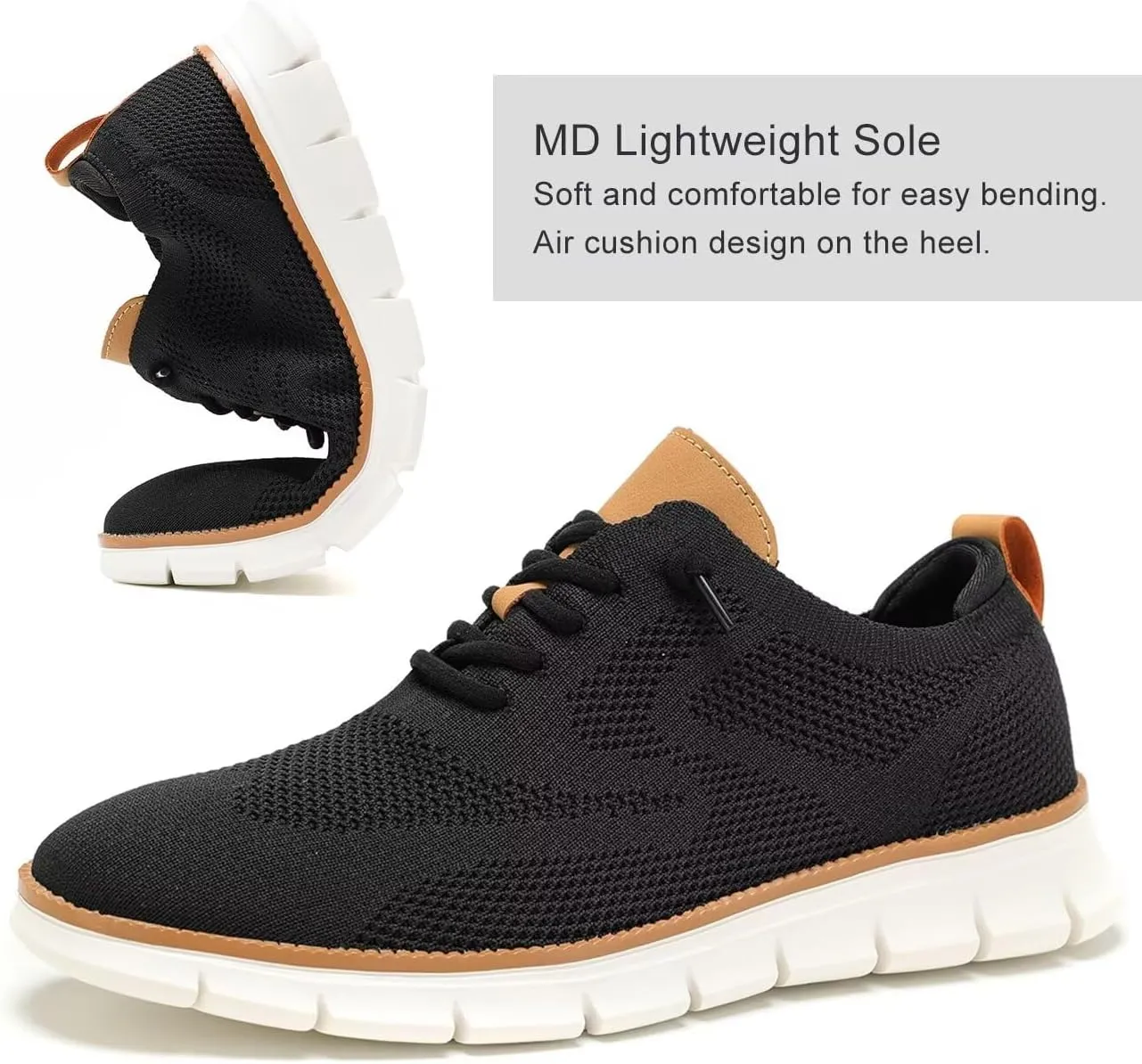 Men's Oxfords Business Shoes Fashion Mesh Casual Dress Walking Sneakers Comfortable Lightweight Soft Sole