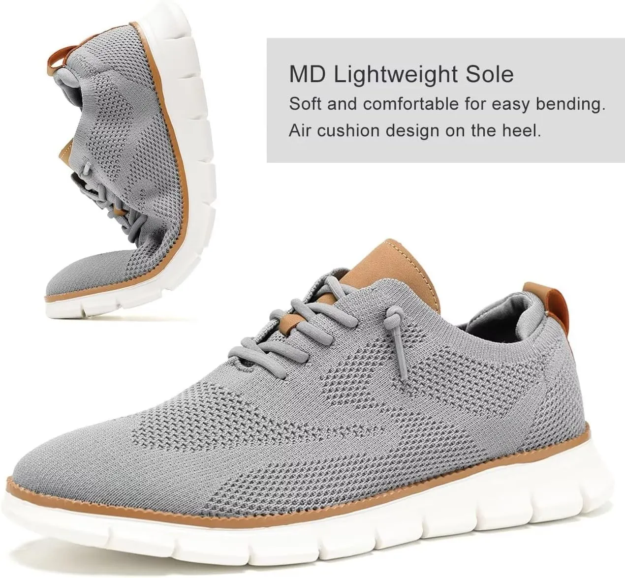 Men's Oxfords Business Shoes Fashion Mesh Casual Dress Walking Sneakers Comfortable Lightweight Soft Sole
