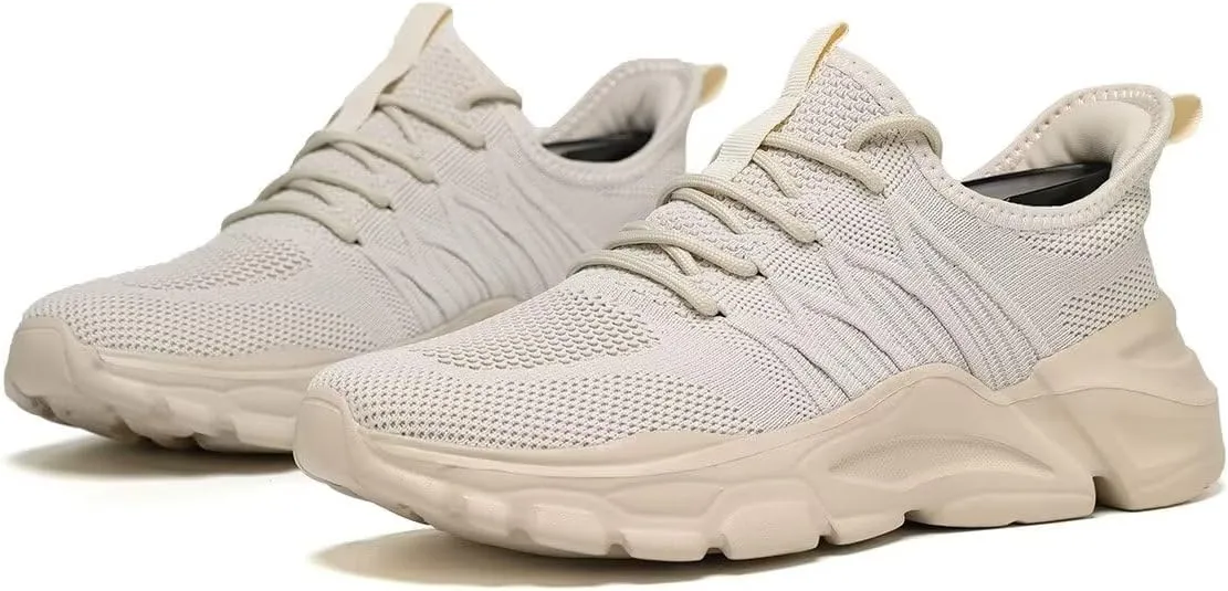 Mens Running Shoes Slip-on Walking Tennis Sneakers Lightweight Breathable Casual Soft Sole Mesh Workout Sports Shoes