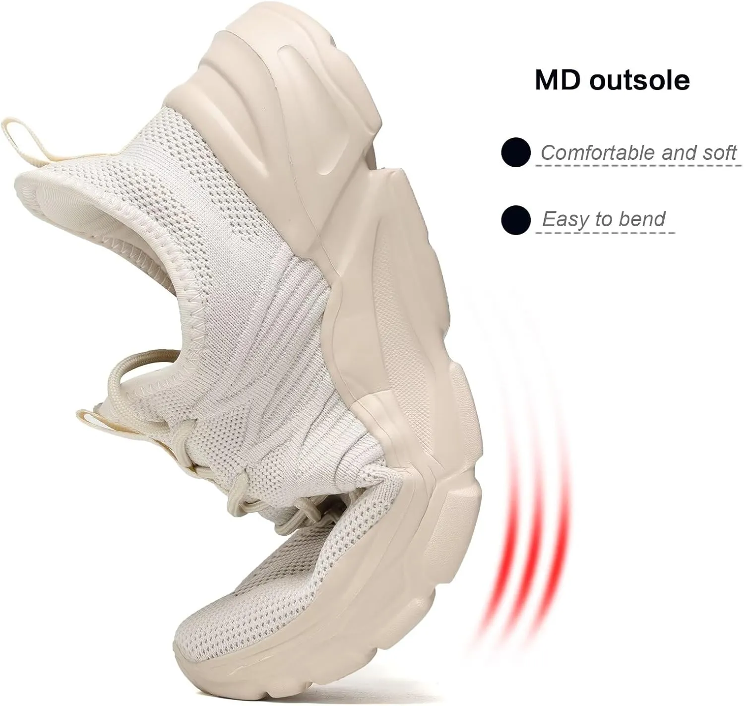 Mens Running Shoes Slip-on Walking Tennis Sneakers Lightweight Breathable Casual Soft Sole Mesh Workout Sports Shoes