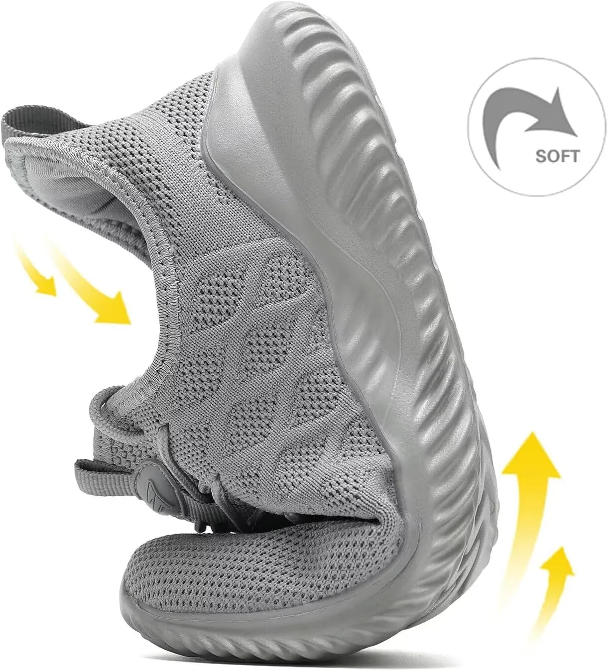 Mens Running Shoes Slip-on Walking Tennis Sneakers Mesh Lightweight Breathable Casual Soft Sole Work Shoes