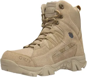 Men's Shoes High Top Lace Up Casual Shoes Outdoor Climbing Desert Boots Short Boots Knee High Men Work