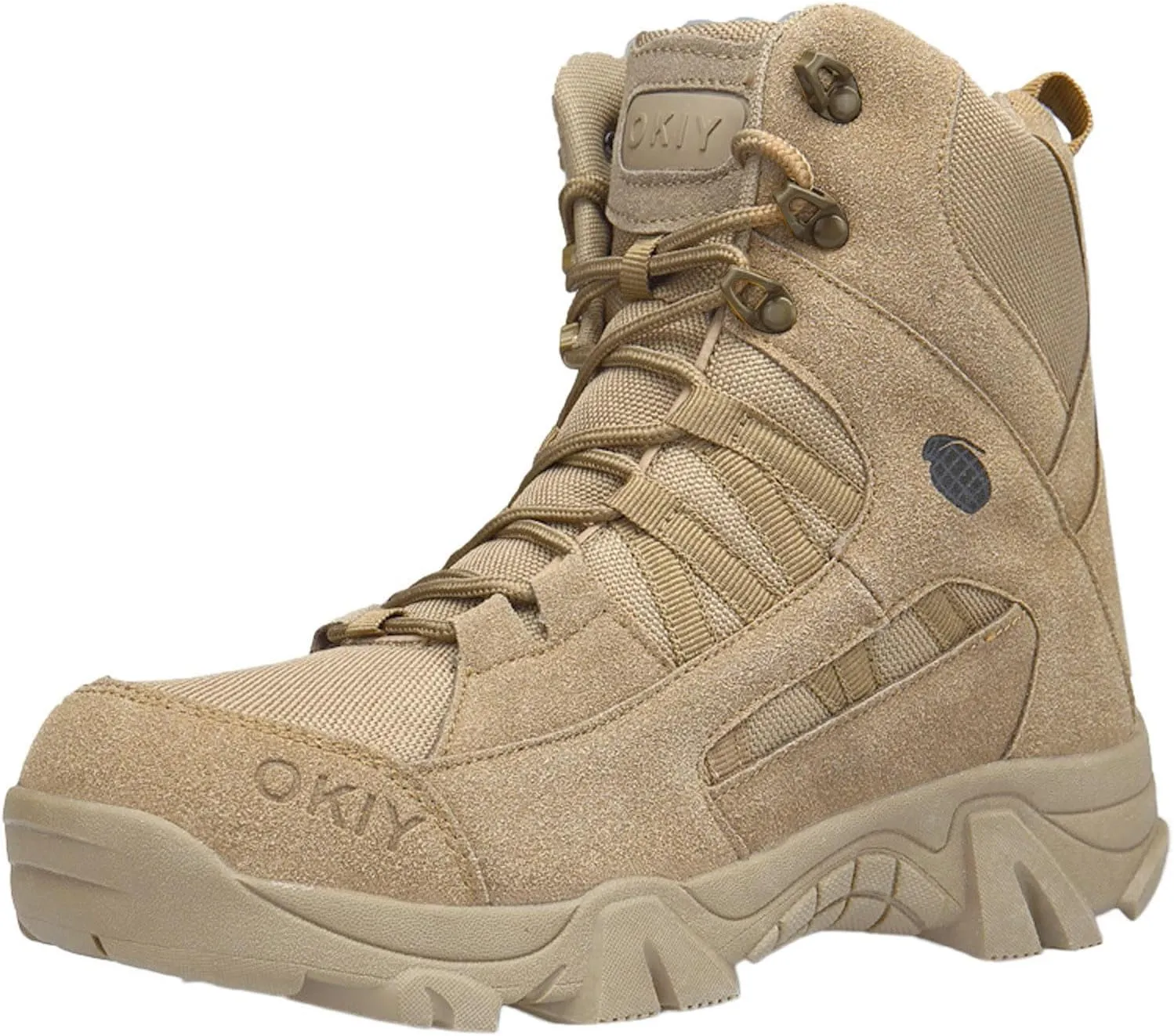 Men's Shoes High Top Lace Up Casual Shoes Outdoor Climbing Desert Boots Short Boots Knee High Men Work