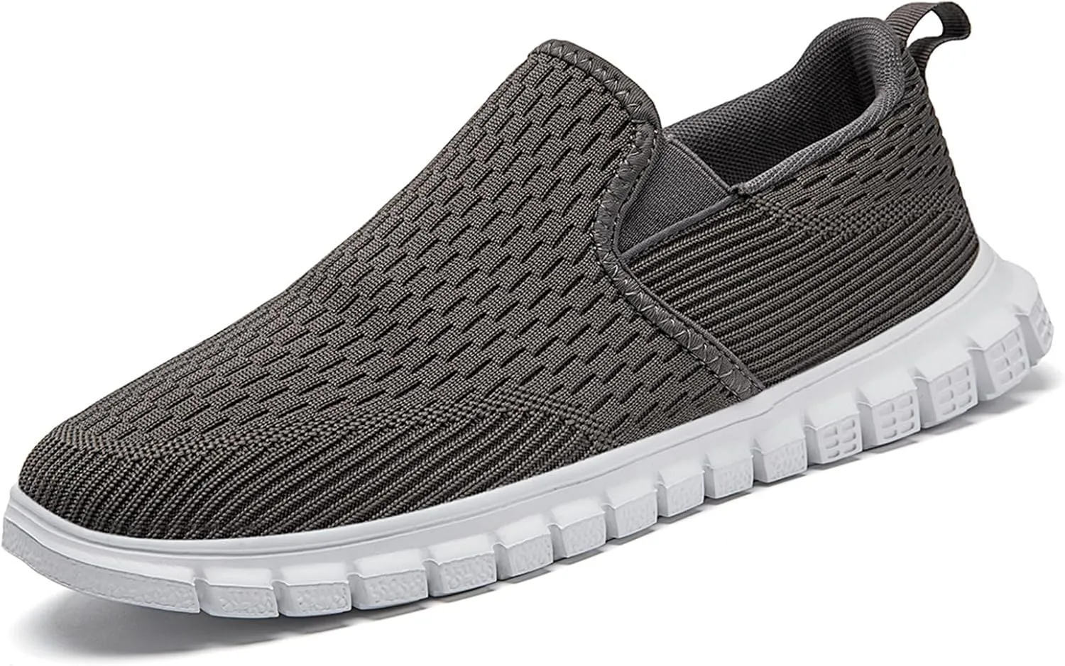 Men's Slip-On Shoes | Casual Breathable Sneakers with Mesh Upper | Non-Slip Walking & Work Loafers for Men