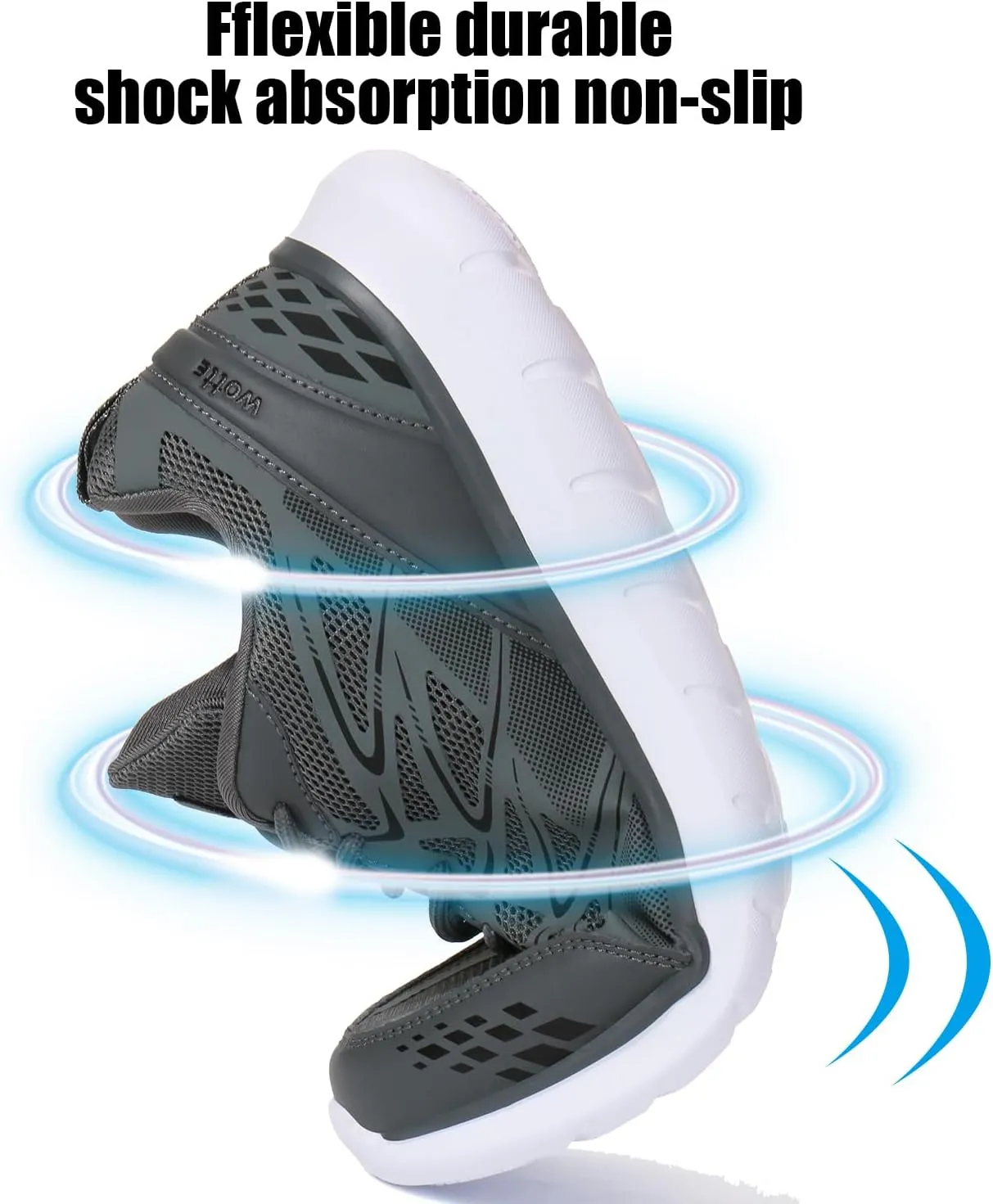 Men's Slip On Walking Shoes Mesh Tennis Shoe Non Slip Running Shoes Gym Workout Lightweight Breathable Sneakers