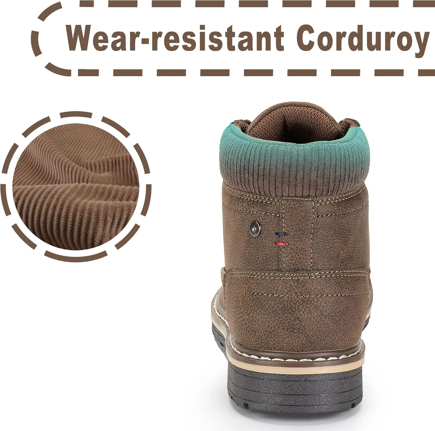 Men's Waterproof Mid-Top Chukka Boots for Work Everyday Wear Casual Outdoor