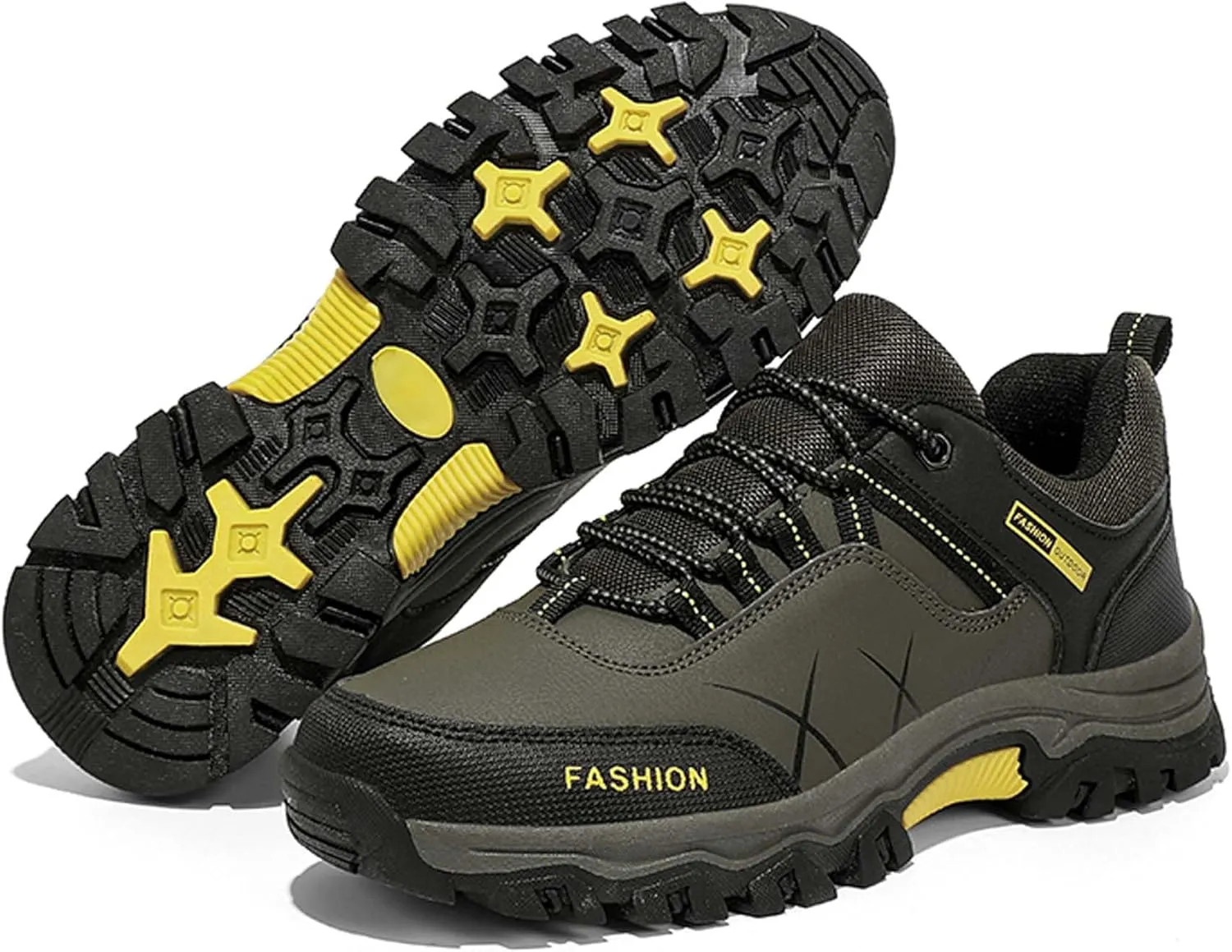 Mens Womens Anti Slip Wear Resistant Lace Up Hiking Boots Comfortable Breathable backpacking boots Rubber Soles Scenic Spots Tourist Boots Couple Park Walking Boots Rock Climbing Boots