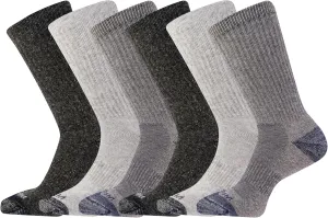 Merrell Unisex Adult Wool Everyday Hiking Crew Socks - 3 & 6 Pairs - Cushioned Moisture Wicking