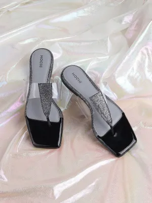 Mochi Shimmered Open Toe Flats