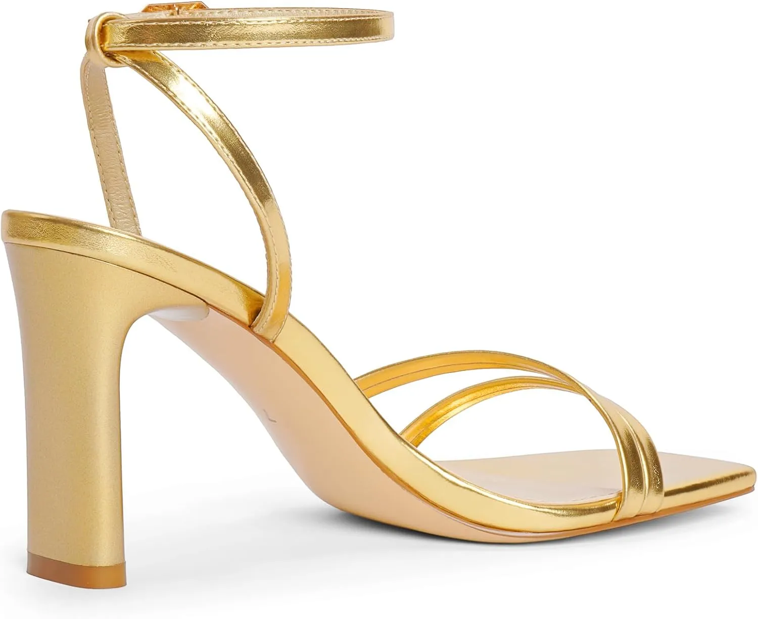 Modatope Womens Sandals Square Open Toe Chunky High Heels Strappy Ankle Strap Sandals Comfort Dress Party Shoes